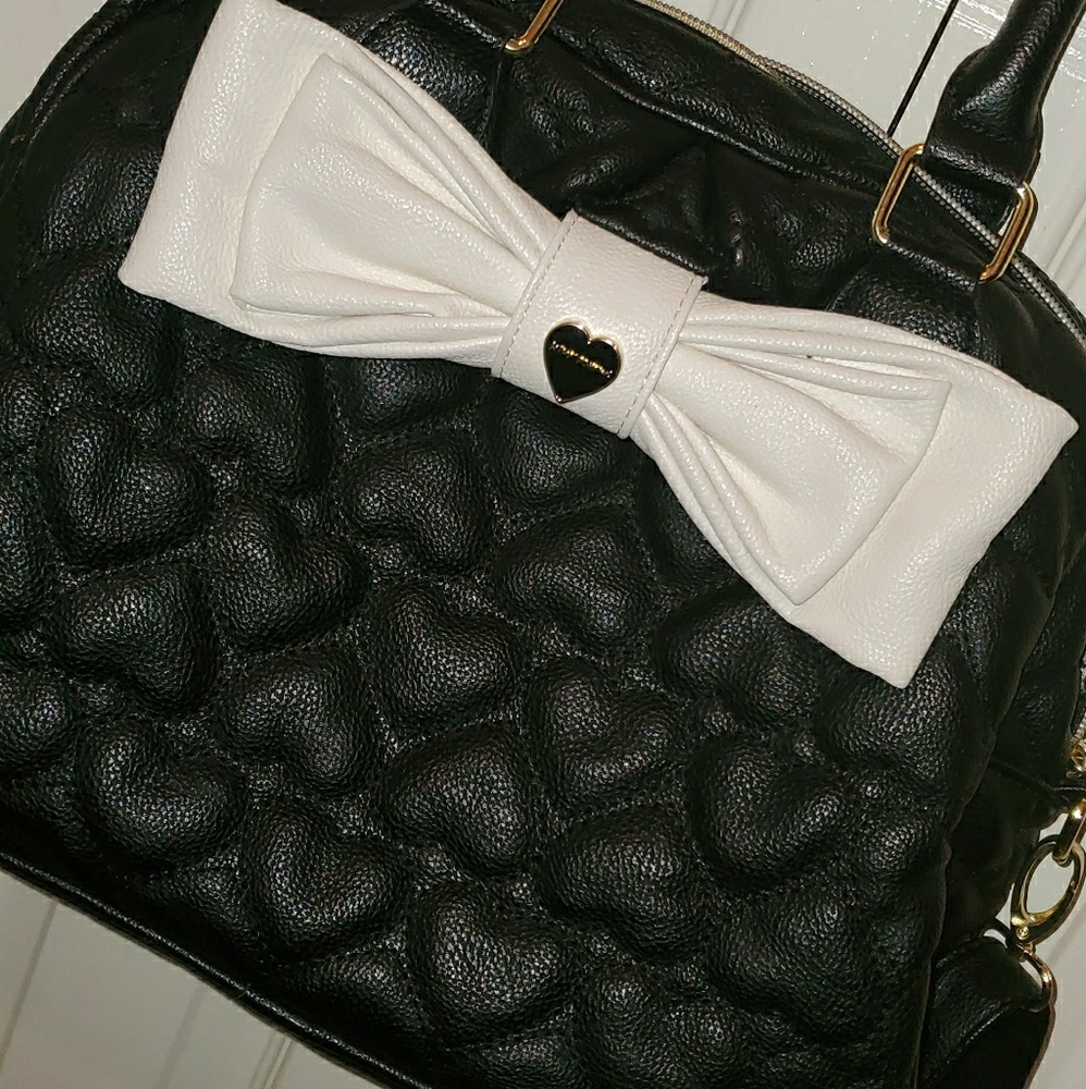 Betsey Johnson Black Heart Purse